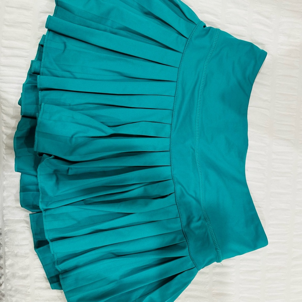 Gold Hinge Green Pleated Tennis Skirt